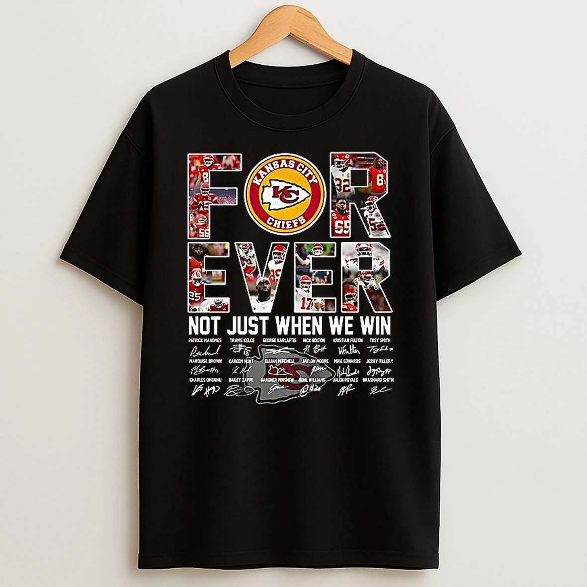 Kansas City Chiefs Forever Not Just When We Win Thank You For The Memories Signature T Shirt