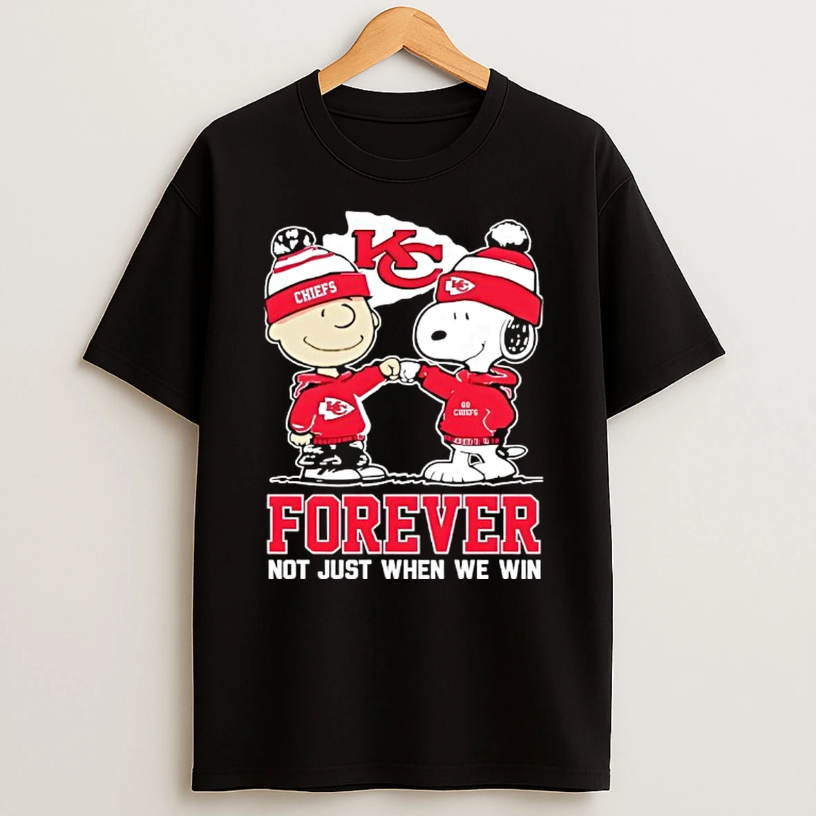 Kansas City Chiefs X Charlie Brown Vs Snoopy Forever Not Just When We Win T Shirt