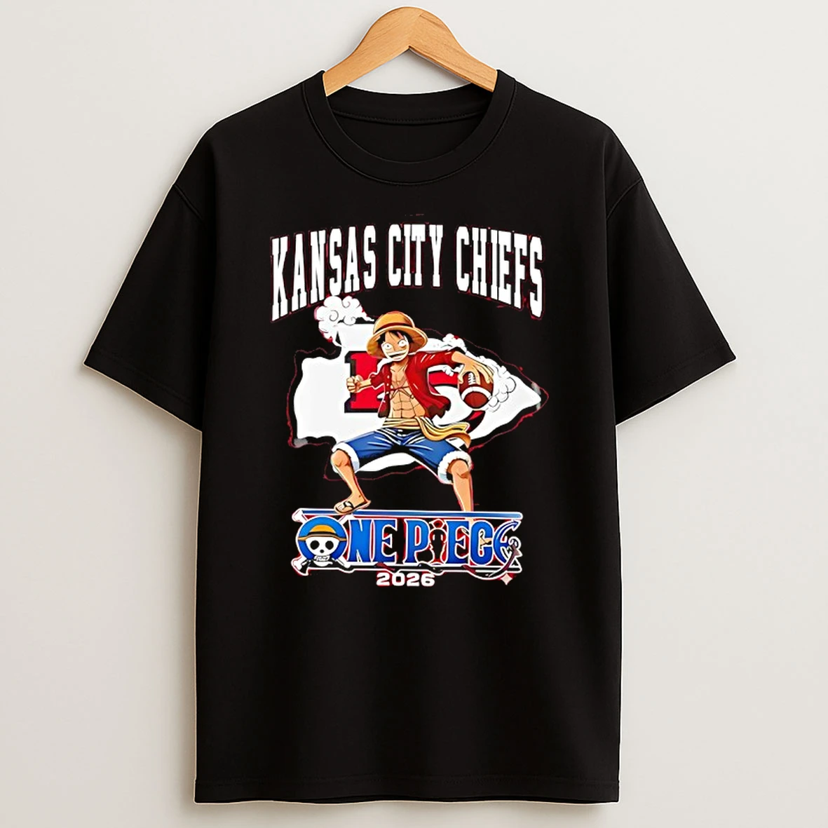 Kansas City Chiefs X One Piece 2025 T Shirt