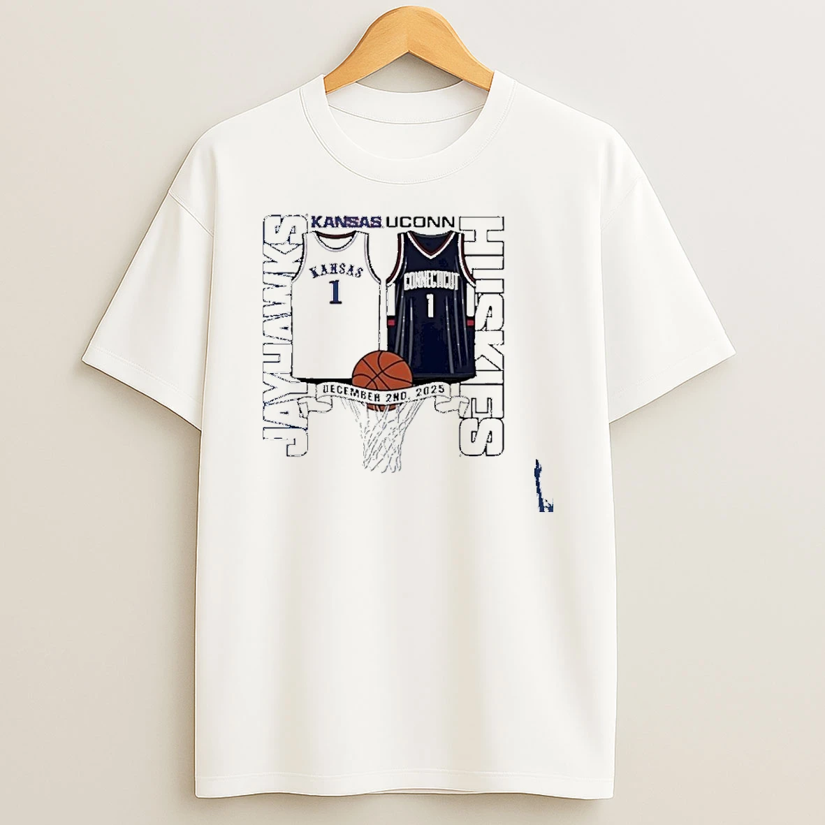 Kansas Jayhawks Vs Uconn Huskies Basketball 2025 Gameday T Shirt