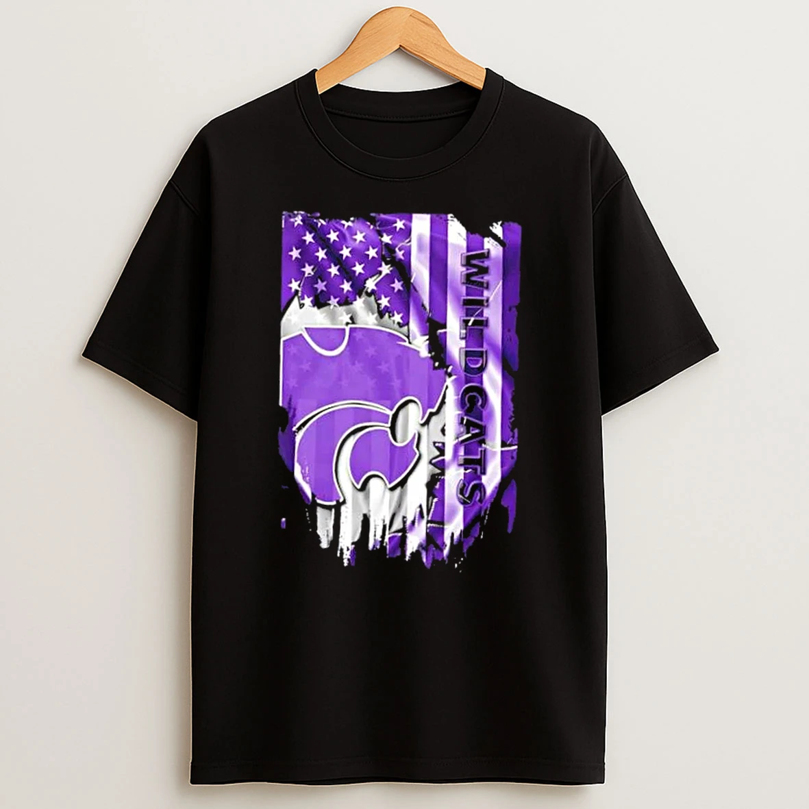 Kansas State Wildcats Football X American Flag T Shirt