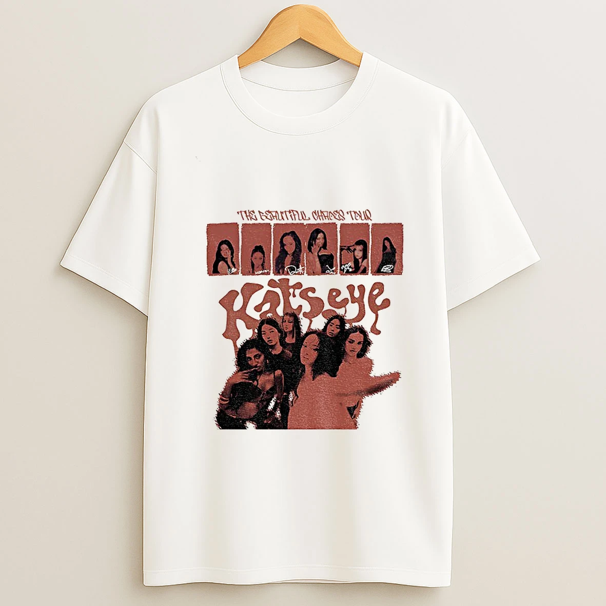Katseye Tour Music Band Signature The Beautiful Chaos Tour T Shirt