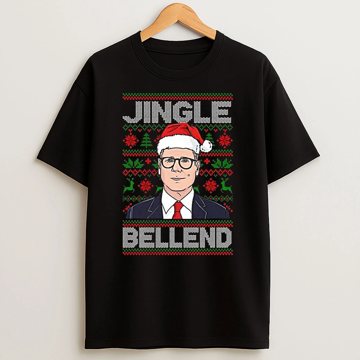 Keir Starmer Jingle Bellend Ugly Christmas T Shirt