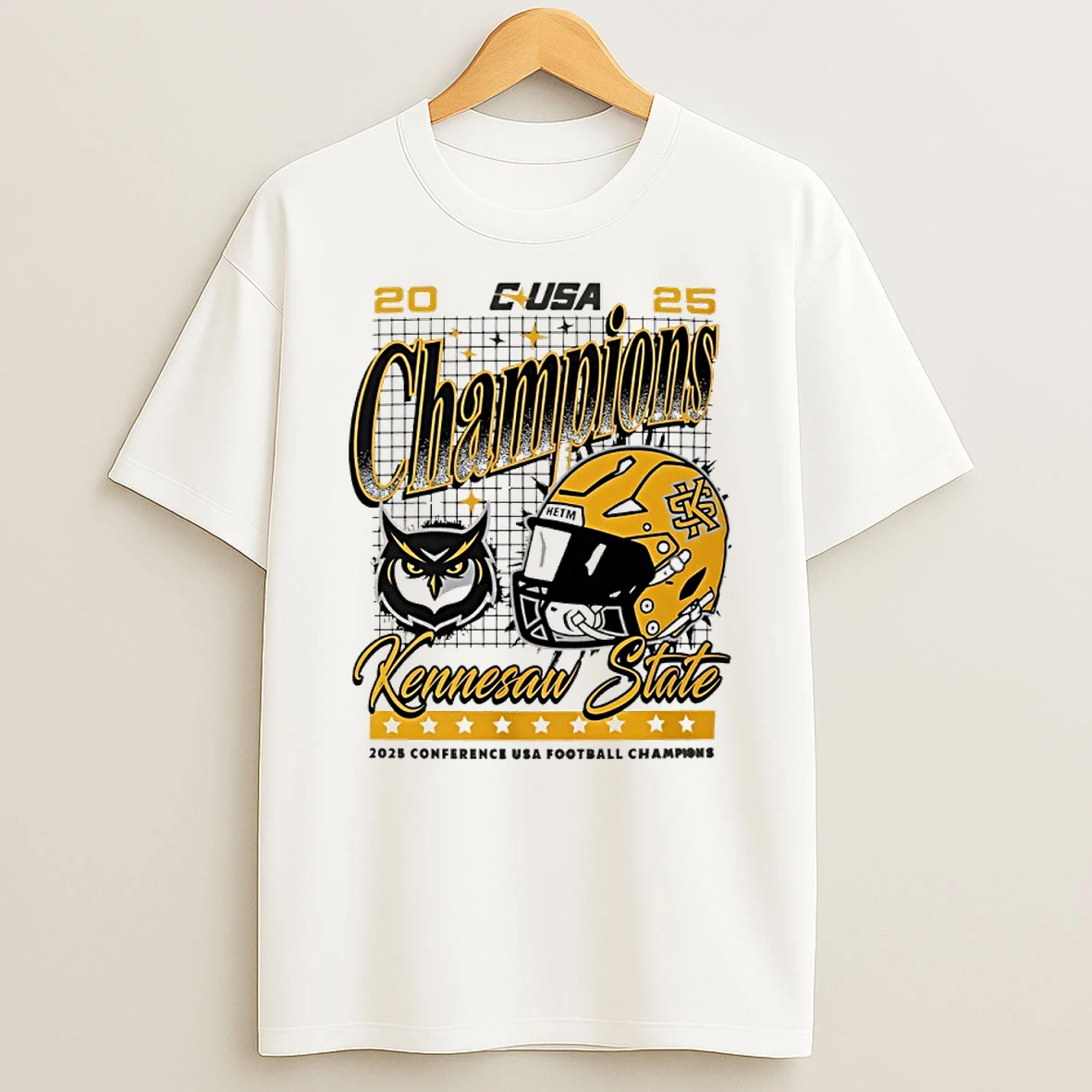Kennesau State Ksu 2025 Conference Champions Helmet T Shirt