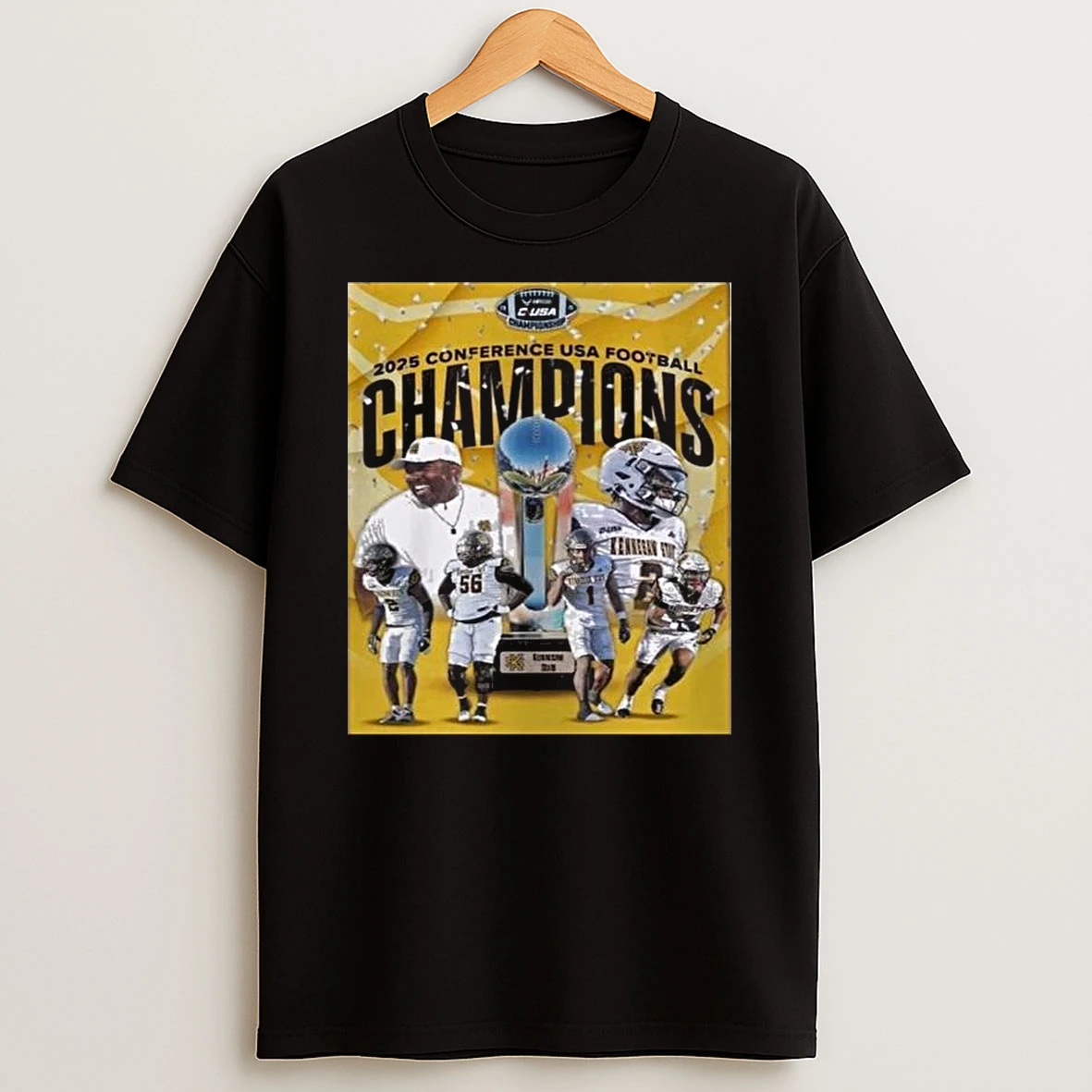 Kennesaw State Owls 2025 Champions Conference Usa Football T Shirt