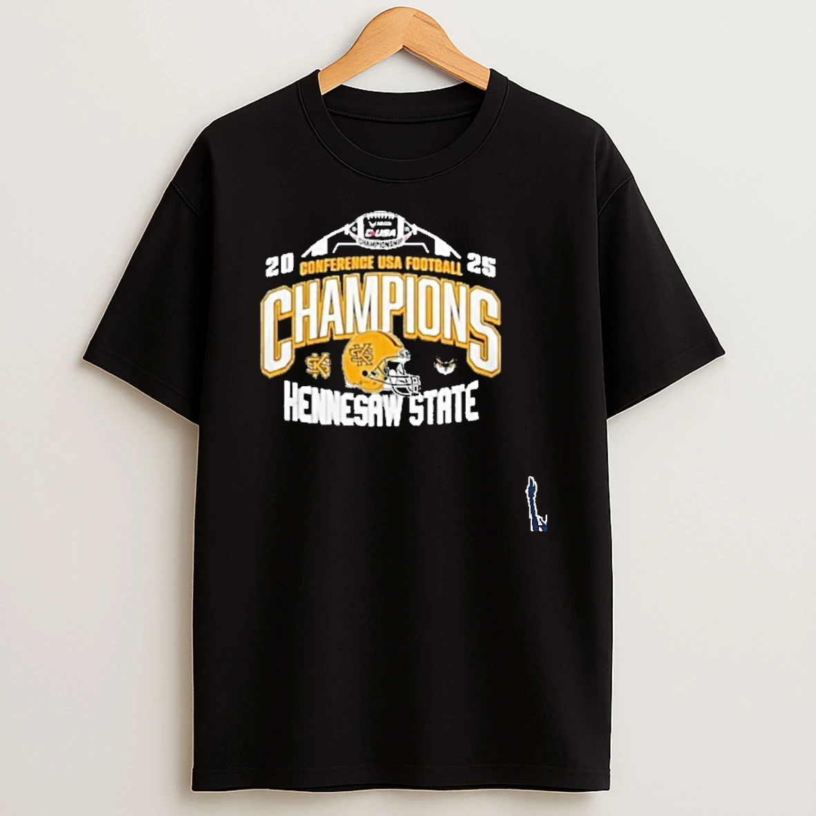 Kennesaw State Owls 2025 Conference Usa Football Champions Helmet T Shirt