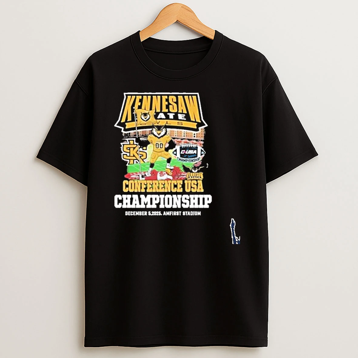 Kennesaw State Owls Mascot 2025 Conference Usa Football Championship T Shirt