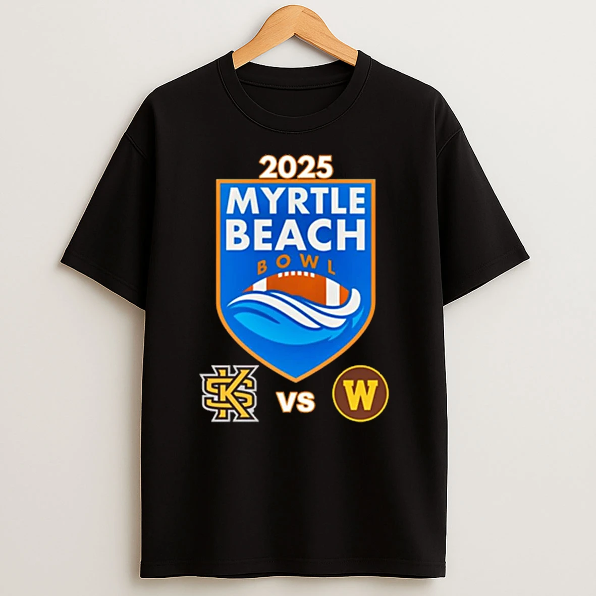 Kennesaw State Owls Vs Western Michigan Broncos 2025 Myrtle Beach Bowl T Shirt