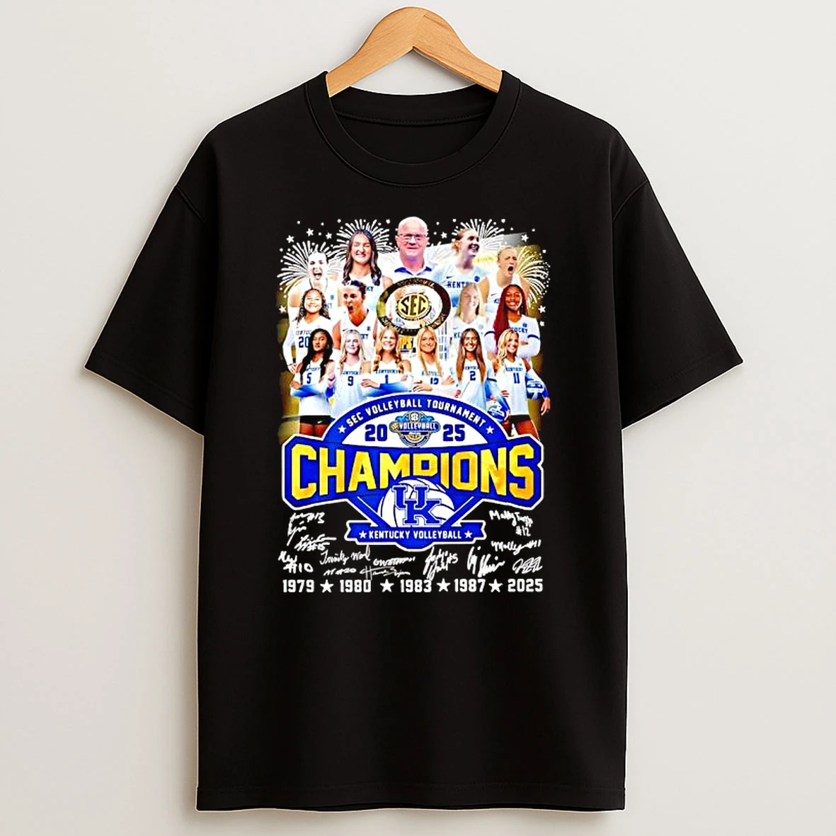 Kentucky Sec Volleyball Tournament 2025 Champions Signatures T Shirt
