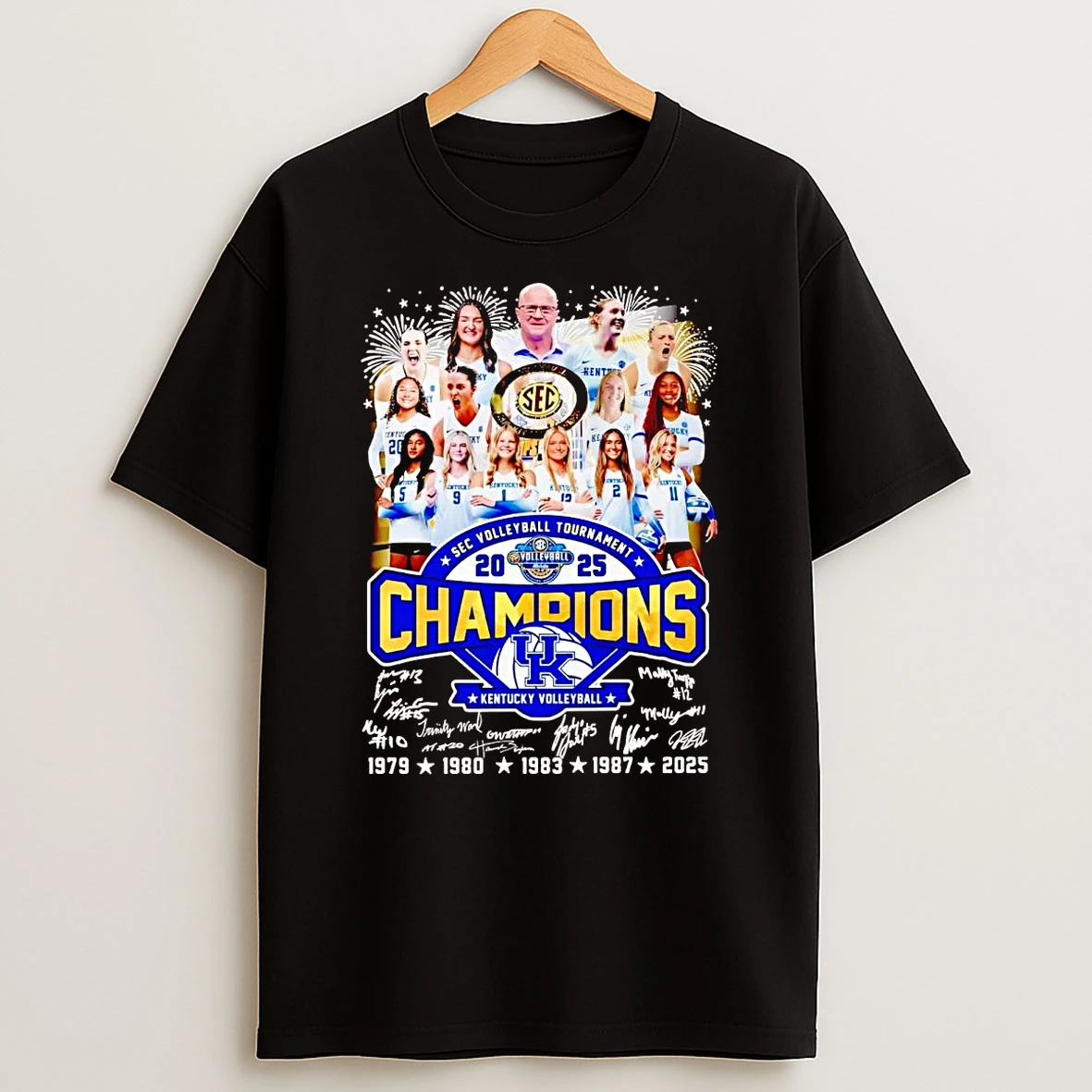 Kentucky Wildcats 2025 Sec Volleyball Tournament Champions Team Players T Shirt