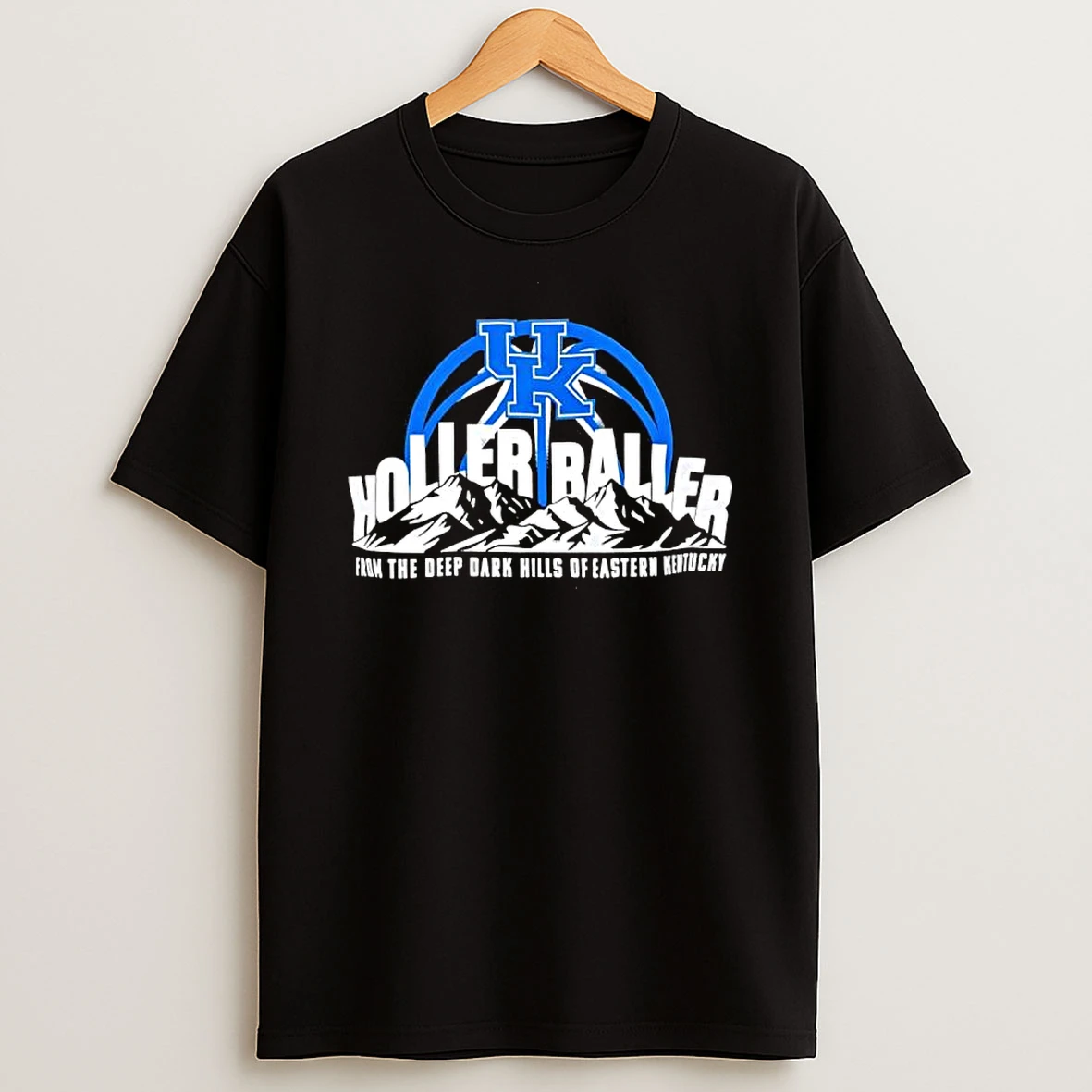 Kentucky Wildcats Holler Baller From The Deep Dark Hills Of Eastern Kentucky T Shirt