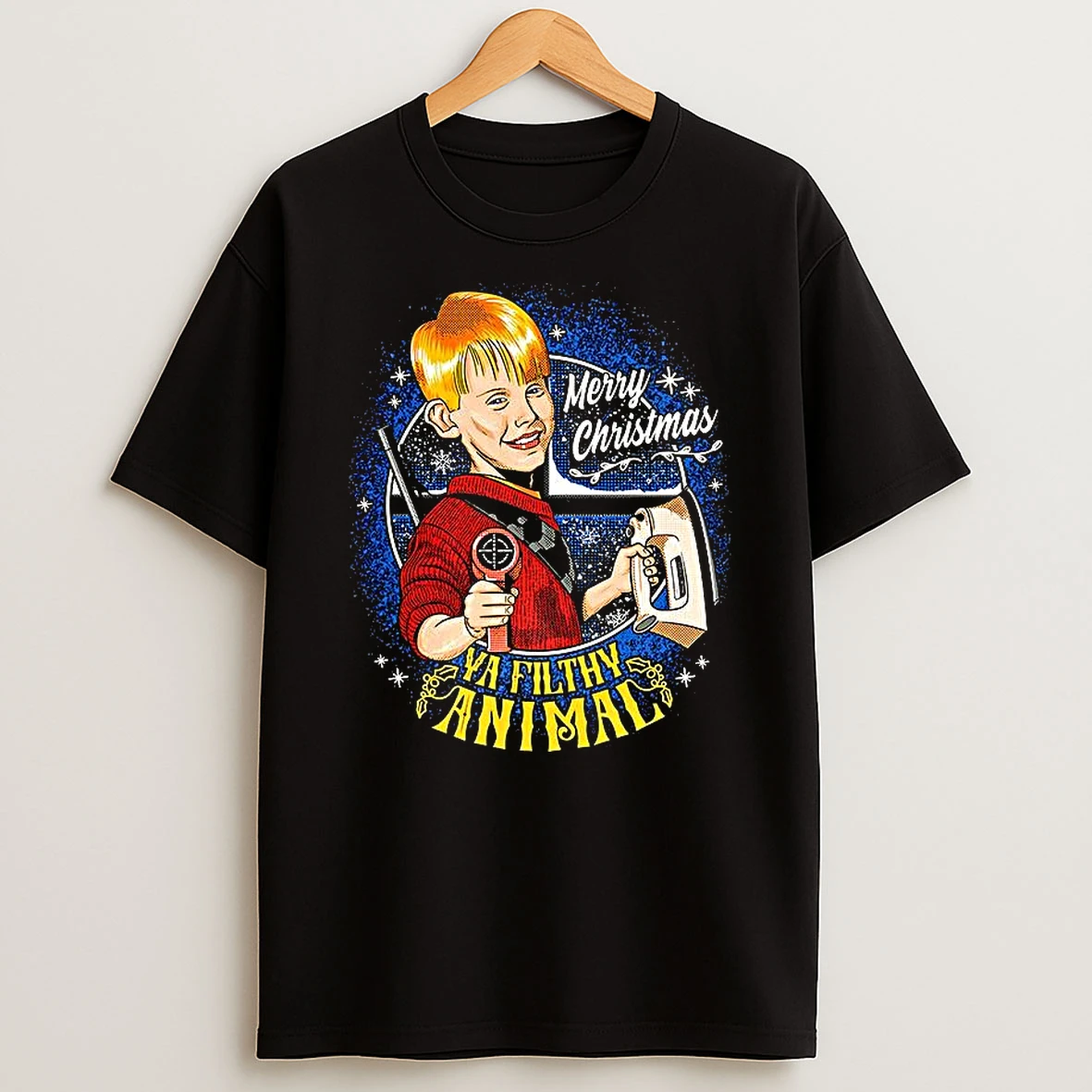 Kevin Home Alone Merry Christmas Ya Filthy Animal T Shirt