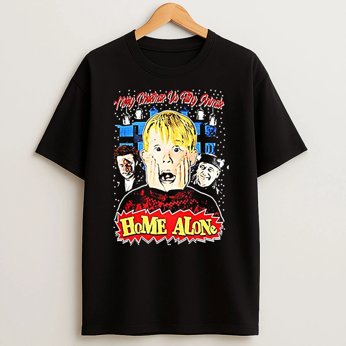 Kevin Panicked And Wet Bandits Home Alone Merry Christmas Ya Filthy Animal T Shirt