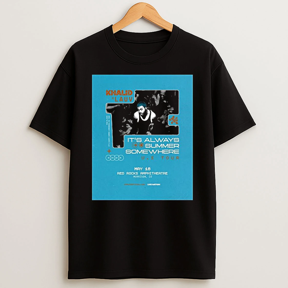 Khalid Lauv Its Always Summer Somewhere Us Tour 2026 T Shirt