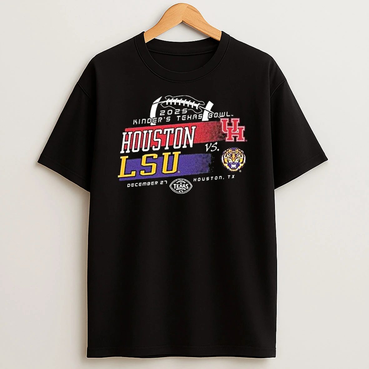 Kinders Texas Bowl 2025 Lsu Tigers Vs Houston Cougars Matchup T Shirt