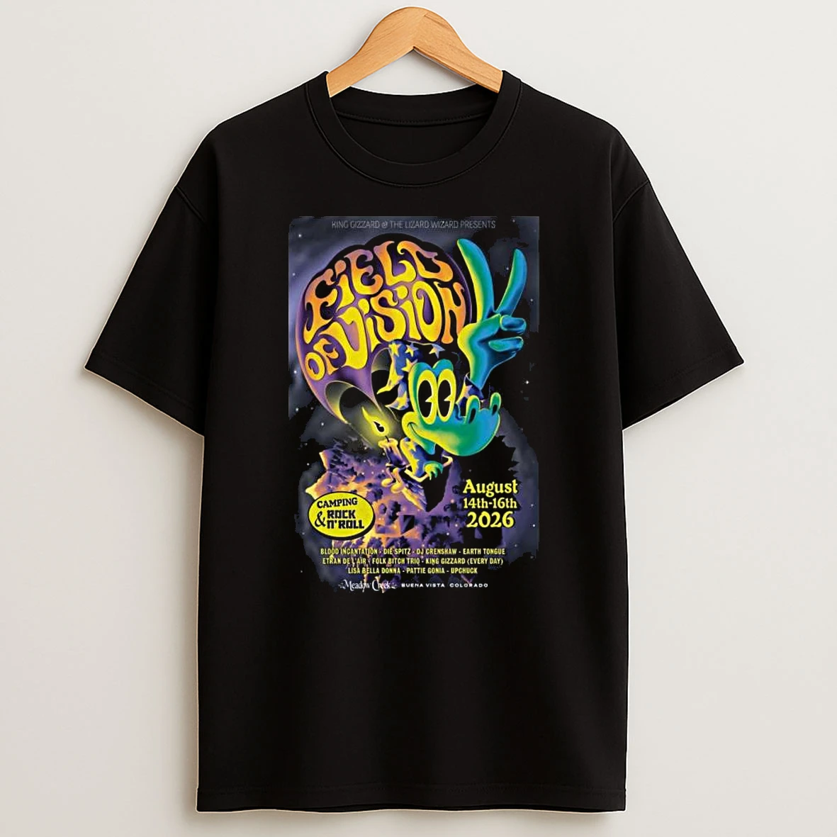 King Gizzard And The Lizard Wizard Event Buena Vista Co On Aug 14 16 2026 T Shirt