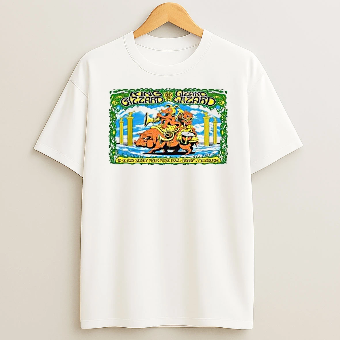 King Gizzard The Lizard Wizard The Sidney Myer Music Bowl Naarm Melbourne Dec 12 2025 T Shirt