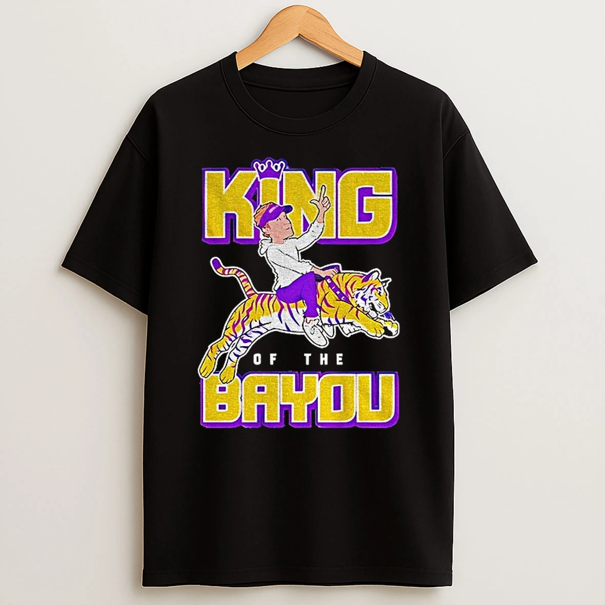 King Of The Bayou Lane Kiffin To Lsu Tigers T Shirt