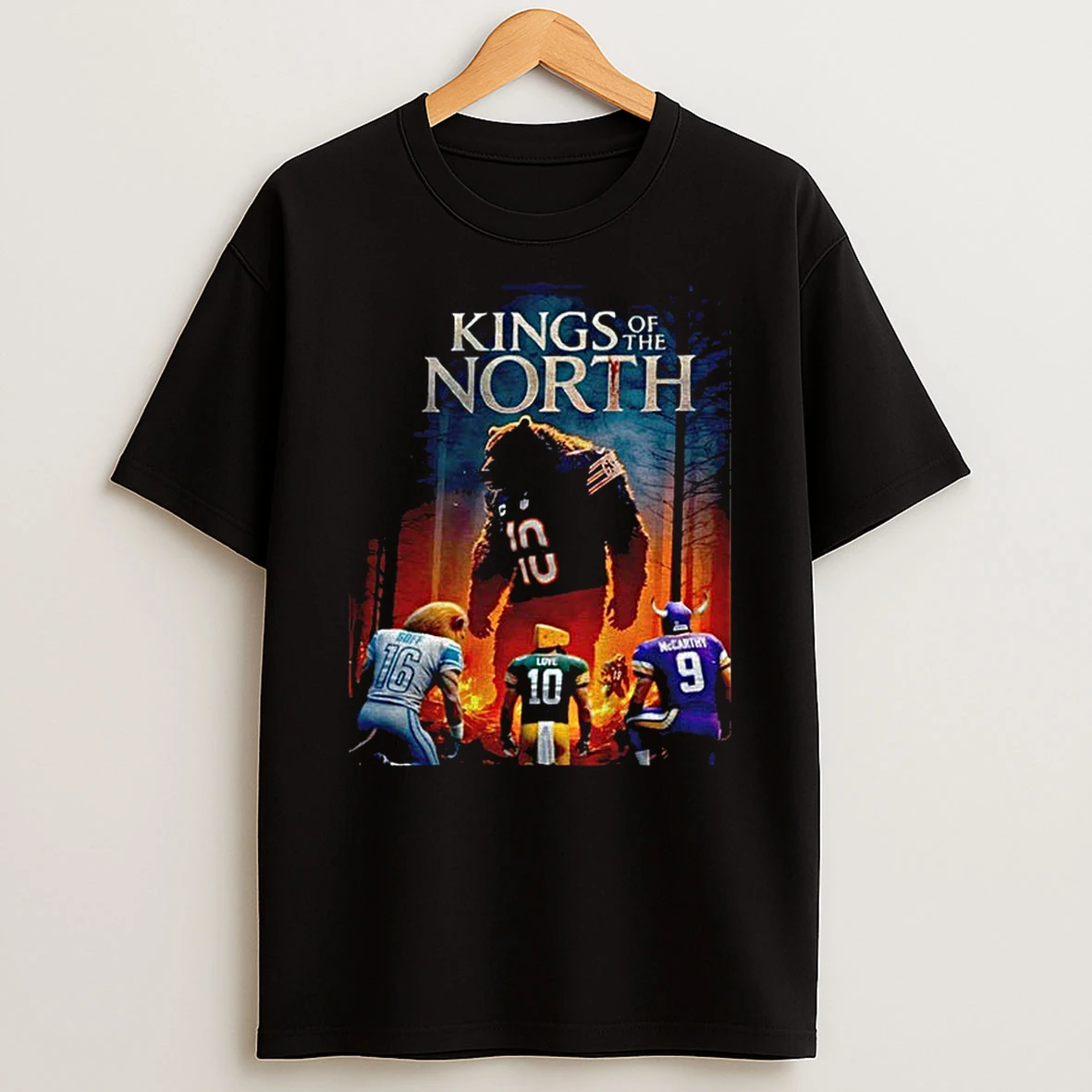 Kings Of The North Caleb Williams Jared Goff Jordan Love Jj Mccarthy T Shirt