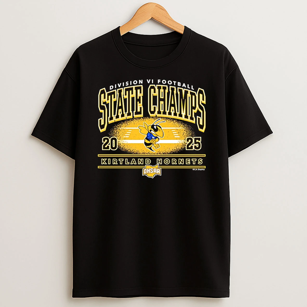 Kirtland Hornets 2025 Ohsaa Football D6 State Champions T Shirt