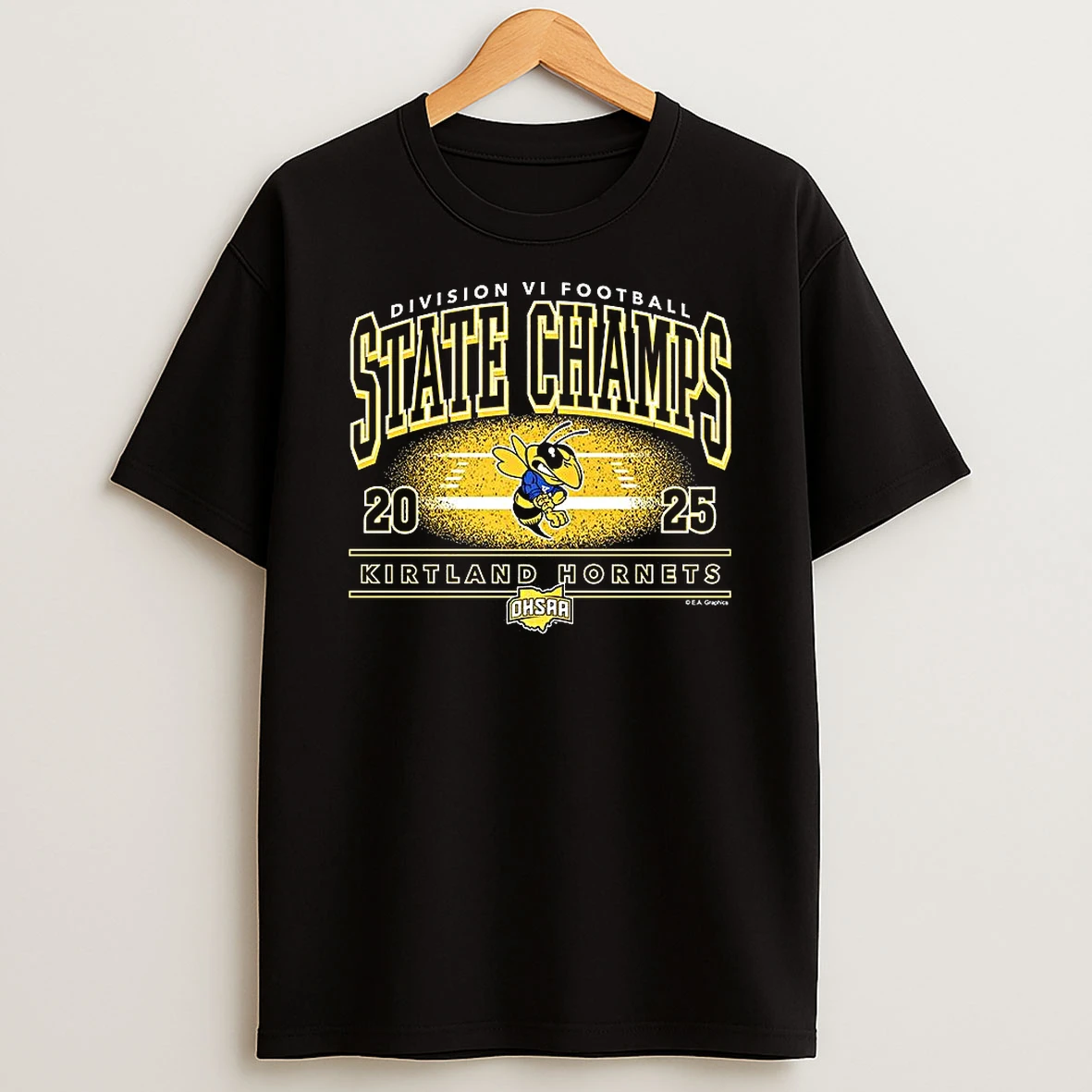 Kirtland Hornets 2025 Ohsaa Football Division 6 State Champions T Shirt