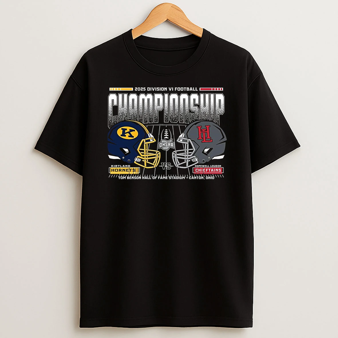 Kirtland Hornets Vs Loudon Chieftains 2025 D6 Football Championship T Shirt