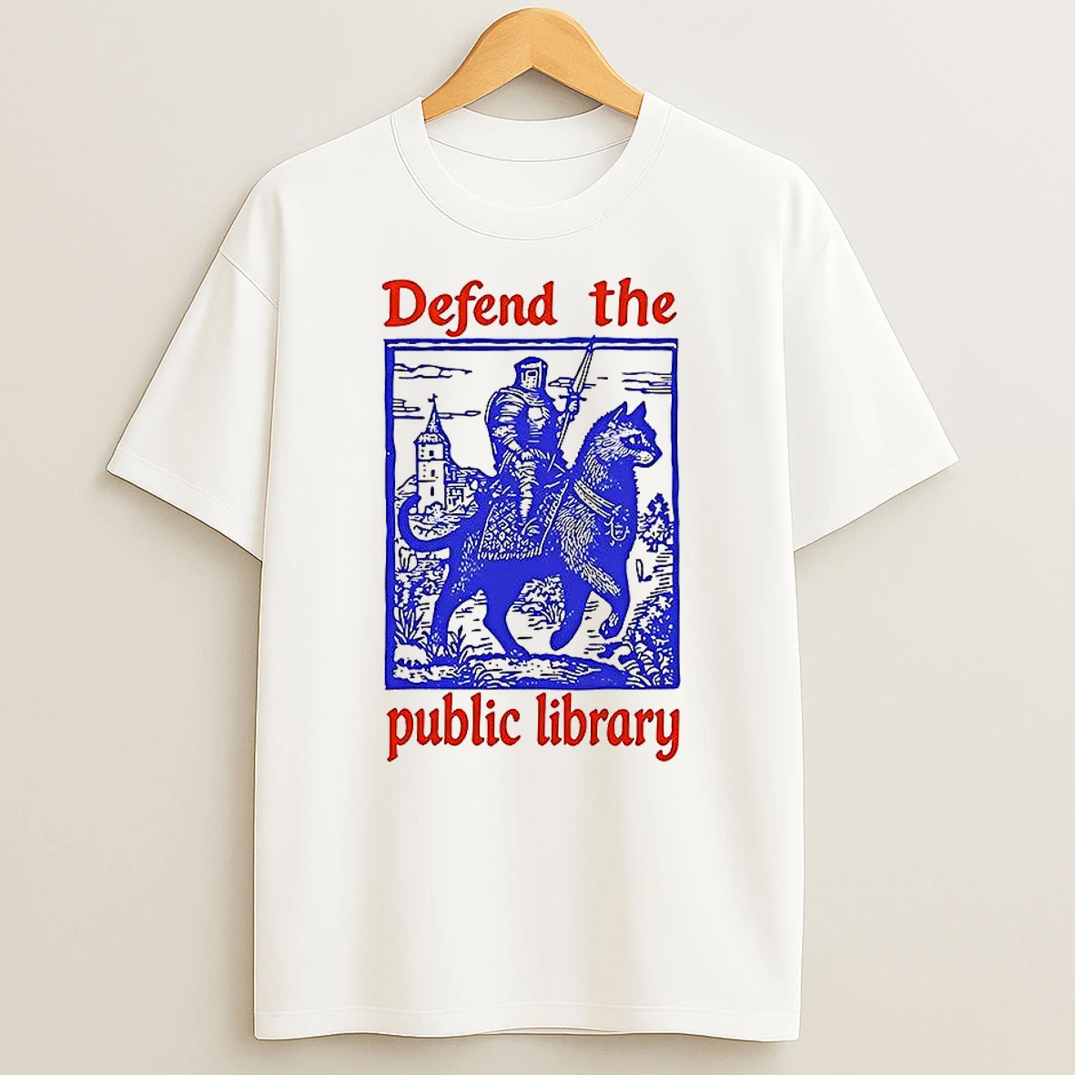 Knight Defend The Public Library T Shirt