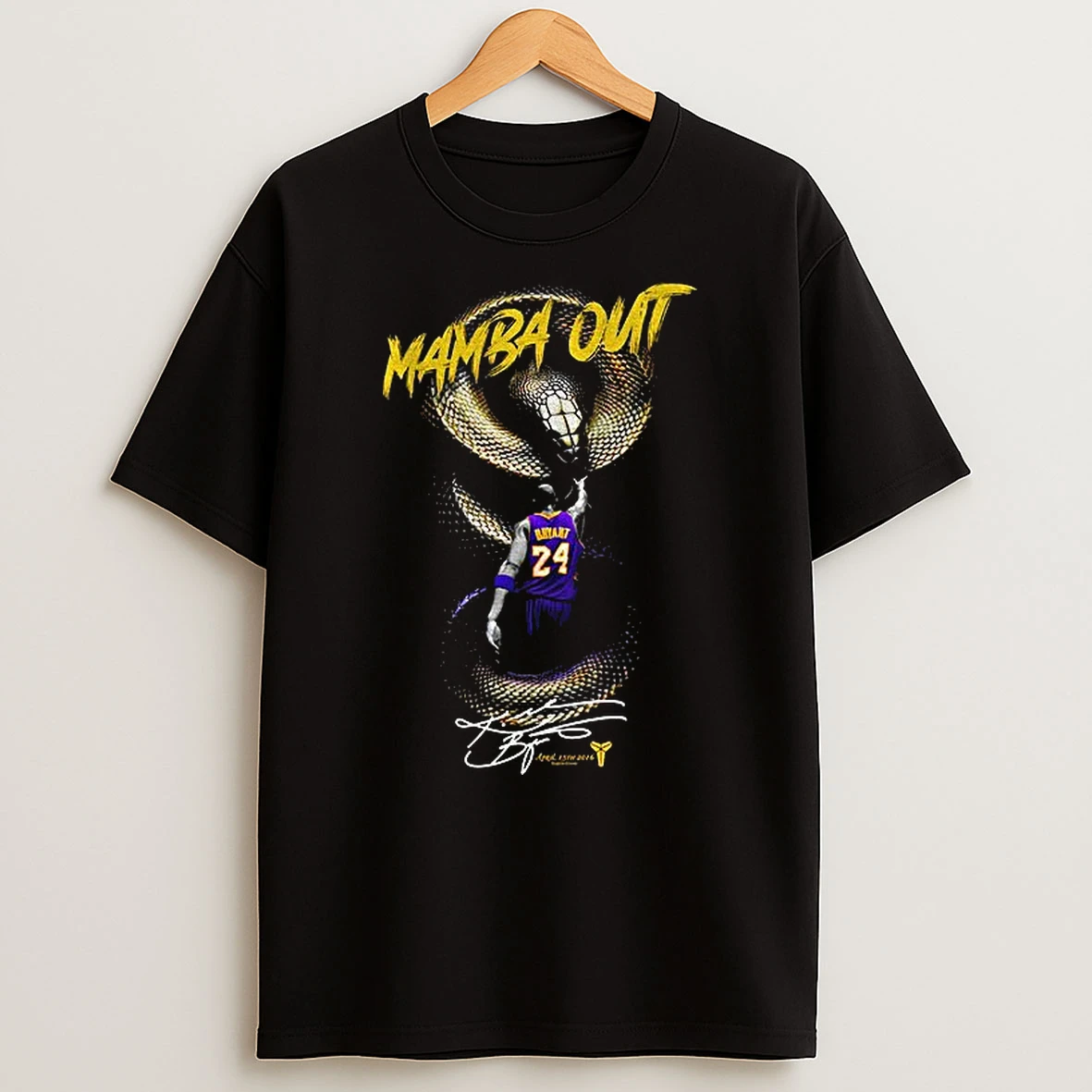 Kobe Bryant Nba Art La Lakers Mamba Out Signature T Shirt