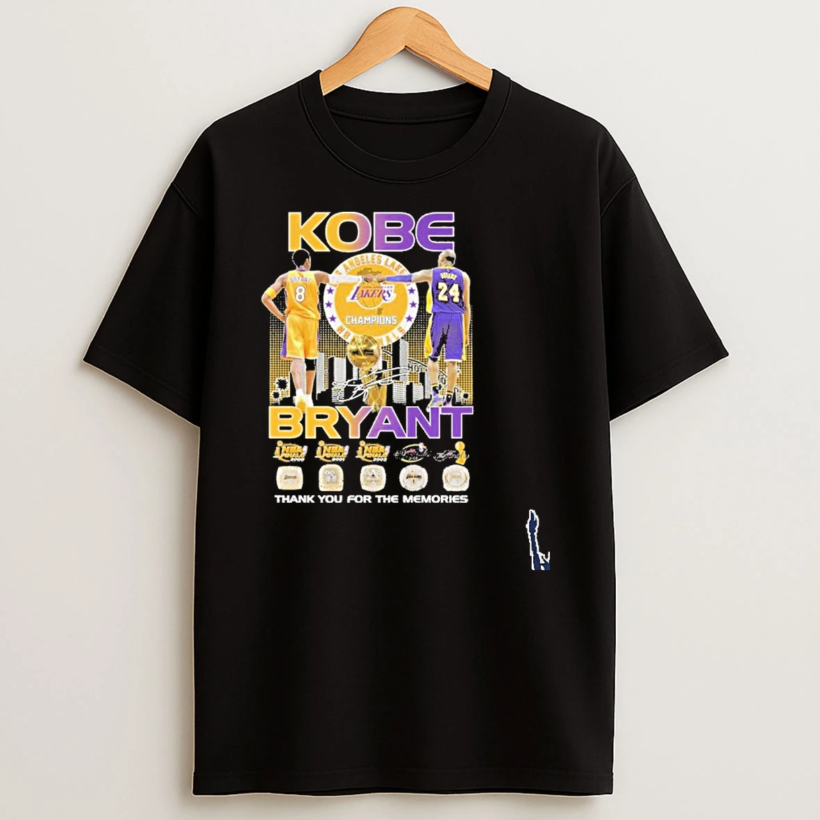 Kobe Bryant Player Signature Thank You For The Memories T Shirt