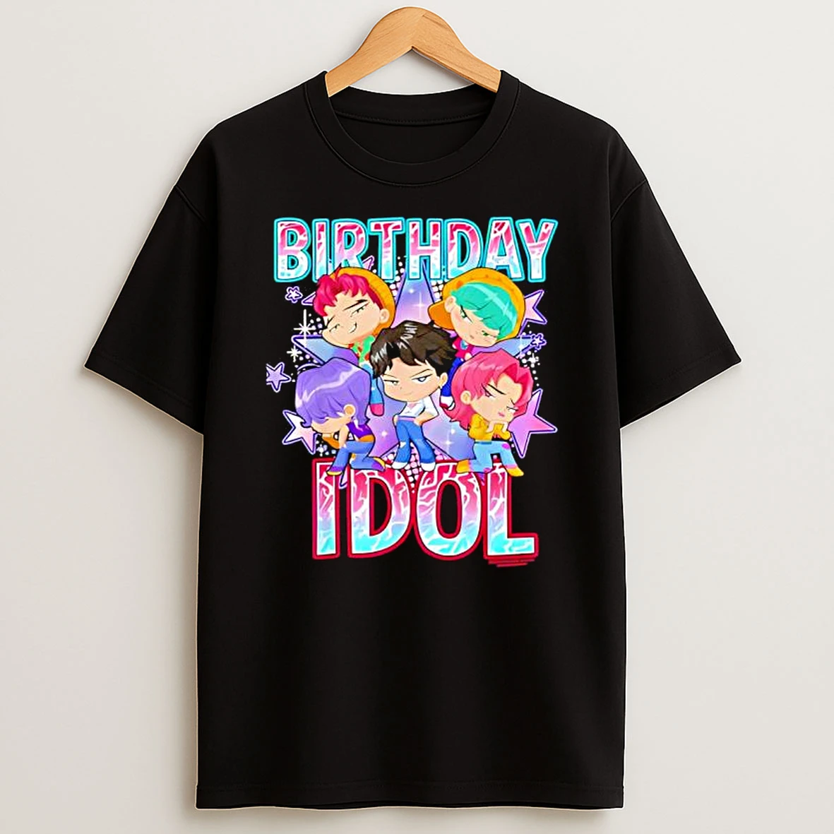 Kpop Demon Hunters Birthday Idol Cute Chibi Group T Shirt