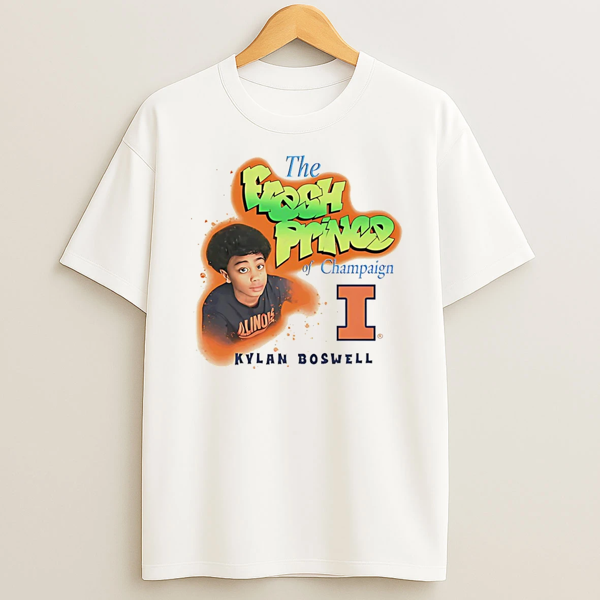 Kylan Boswell Illinois Fighting Illini The Fresh Prince Of Champaign T Shirt
