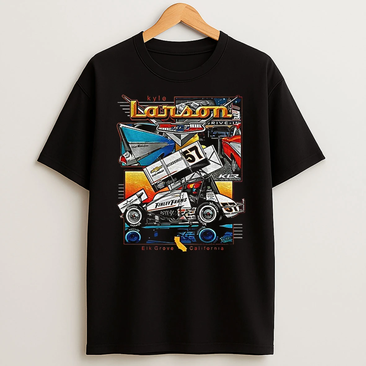 Kyle Larson Sprint Car Nascar Cup Series Racing Elk Grove California T Shirt