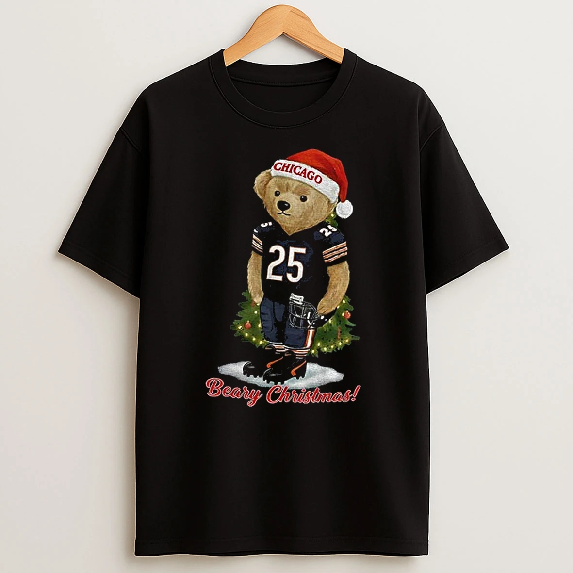 Kyle Monangai Chicago Bears Football Beary Christmas T Shirt