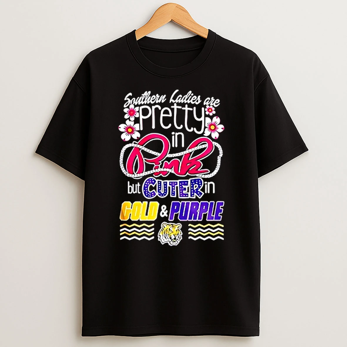 Lsu Tigers 2026 Ncaa Team Southern Are Pretty In Pink But Cuter In Gold And Purple T Shirt