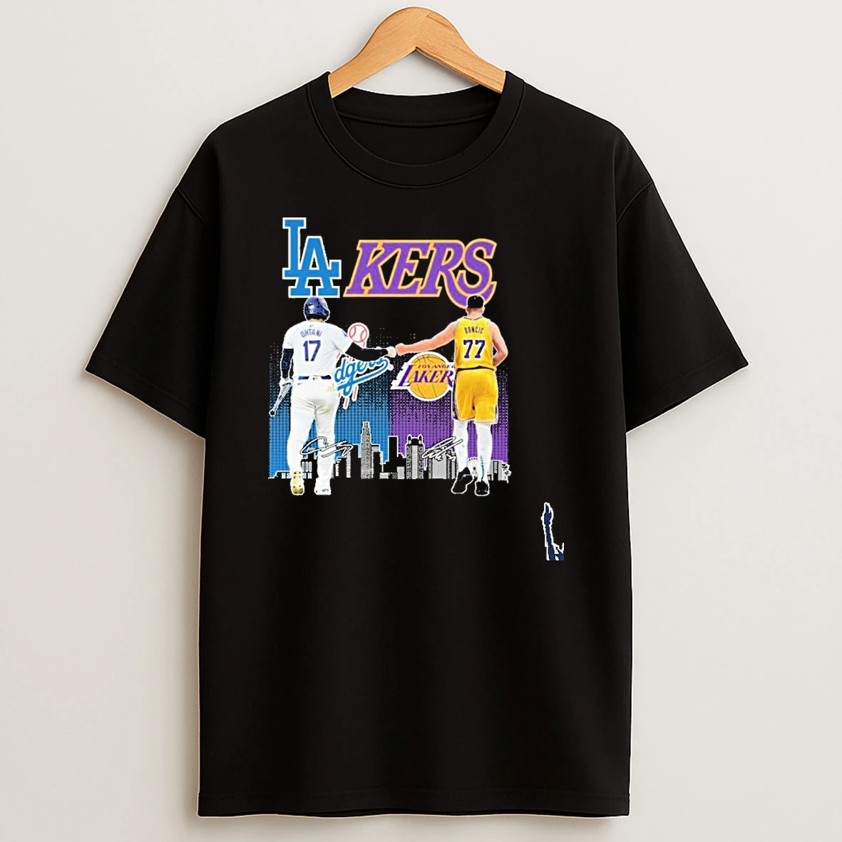 La Ohtani X Lakers Doncic Player Signature City Vintage T Shirt