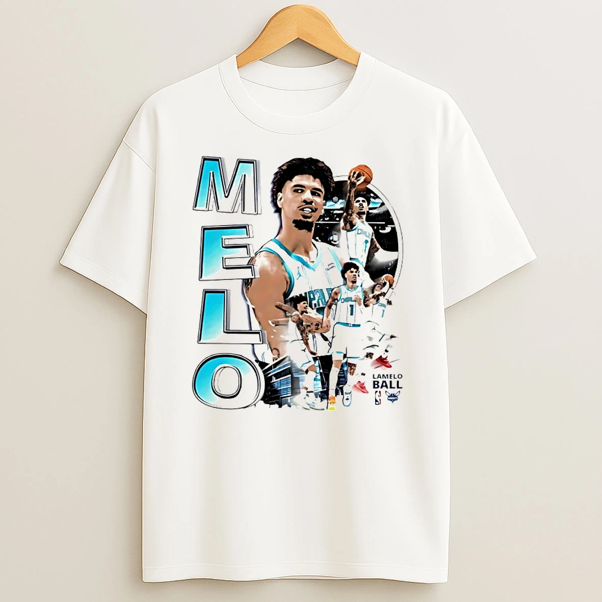 Lamelo Ball Charlotte Hornets Basketball Graphic Circle T Shirt