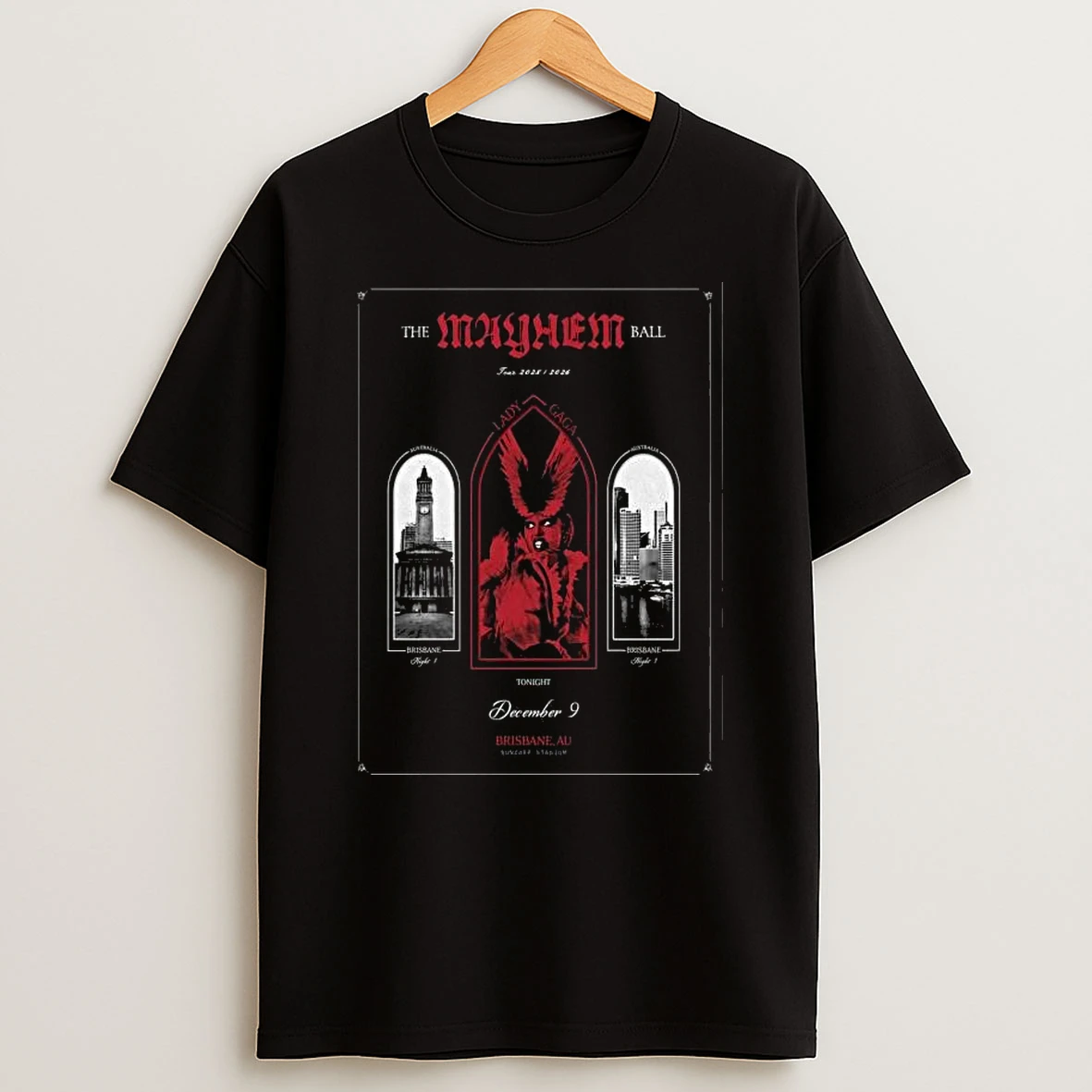 Lady Gaga December 9 2025 Brisbane Australia T Shirt
