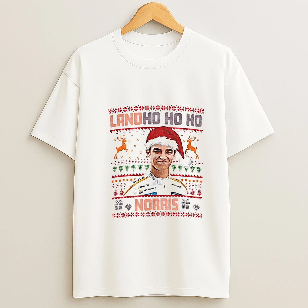 Landho Ho Ho Norris Christmas Funny F1 Inspired T Shirt