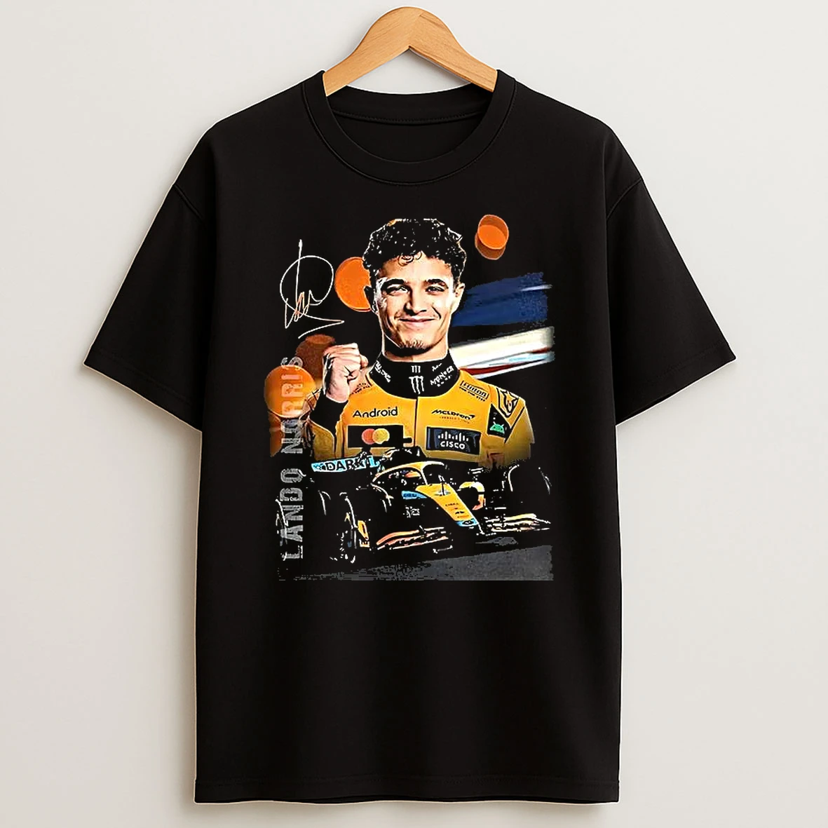 Lando Mclaren F1 2025 Celebration Signature T Shirt