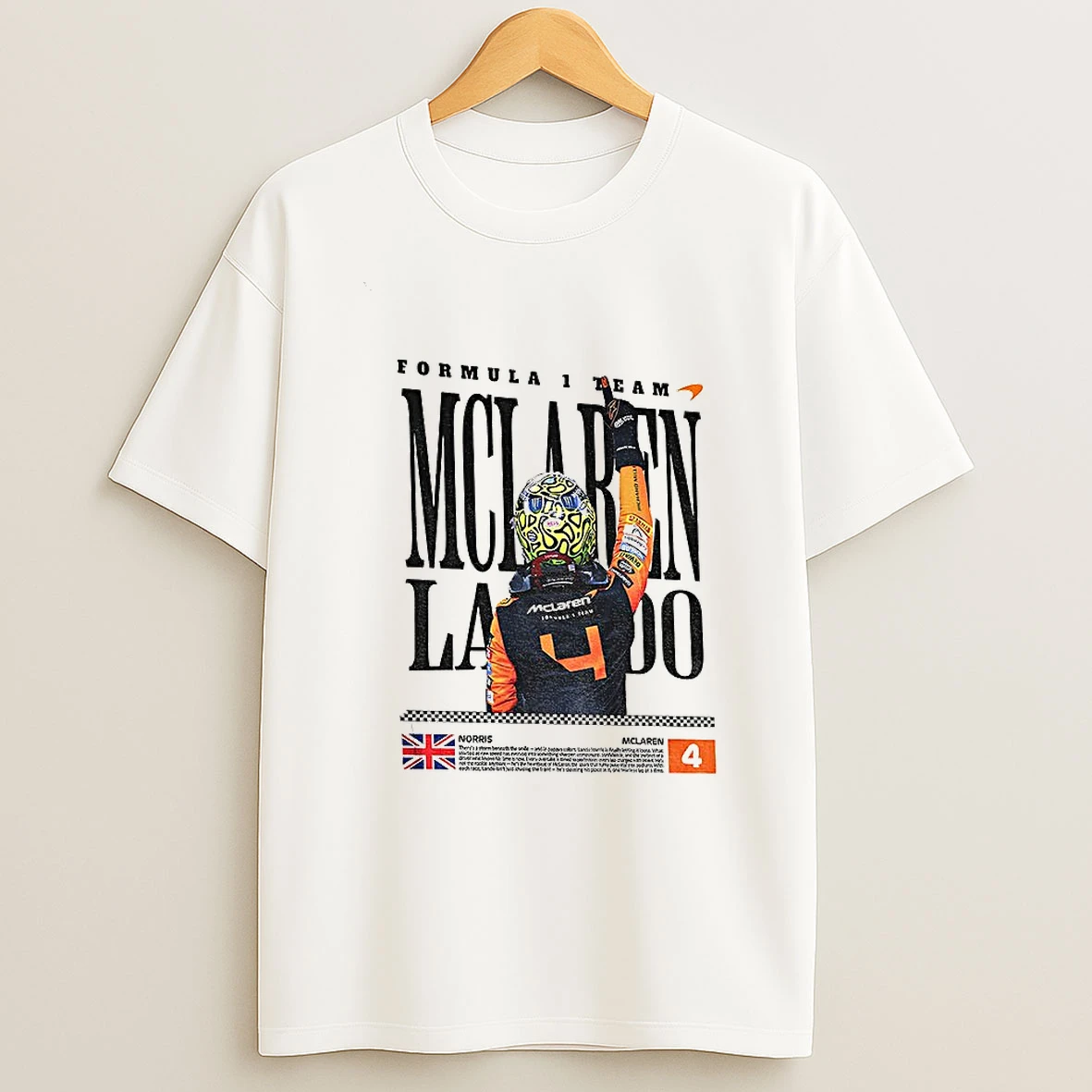 Lando Mclaren F1 Racing Graphic T Shirt