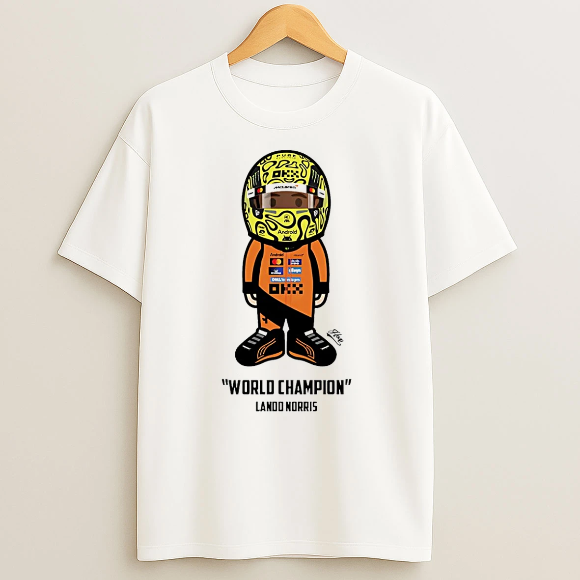 Lando Moment Lando Norris World Champion Cartoon T Shirt