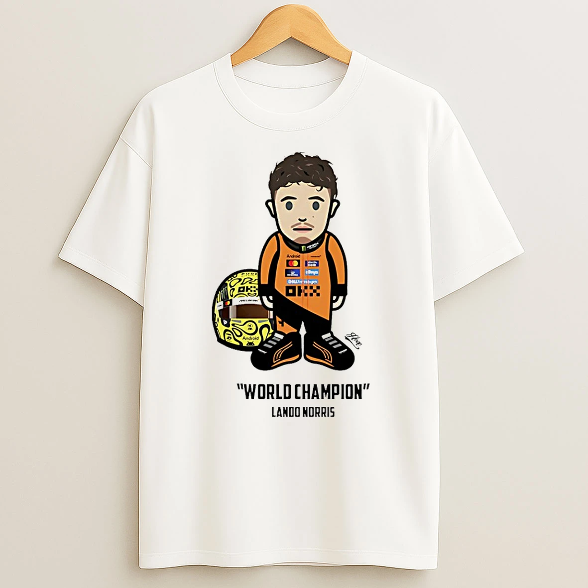 Lando Norris World Champion Lando Moment Cartoon T Shirt