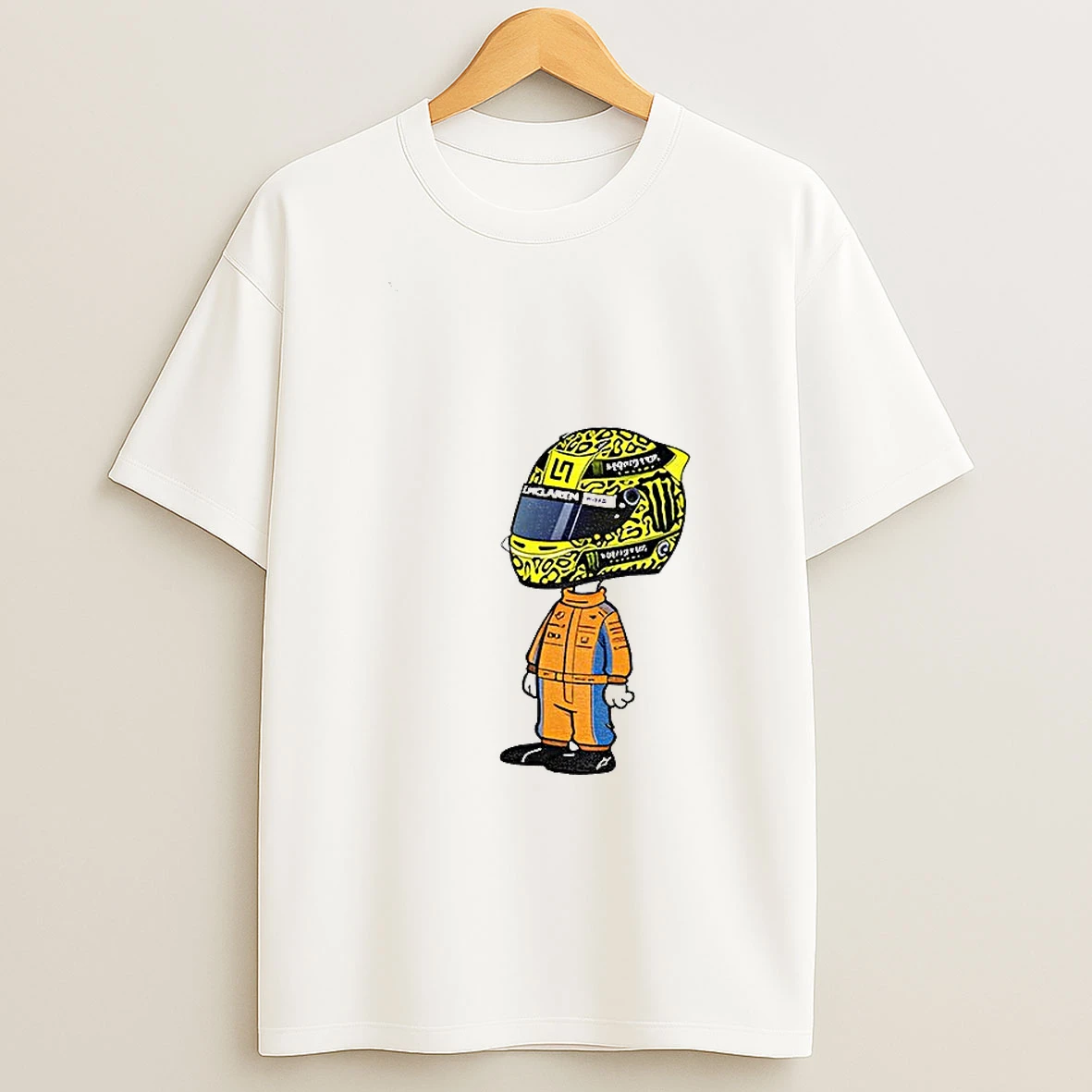Lando Racing Helmet Snoopy Funny F1 T Shirt