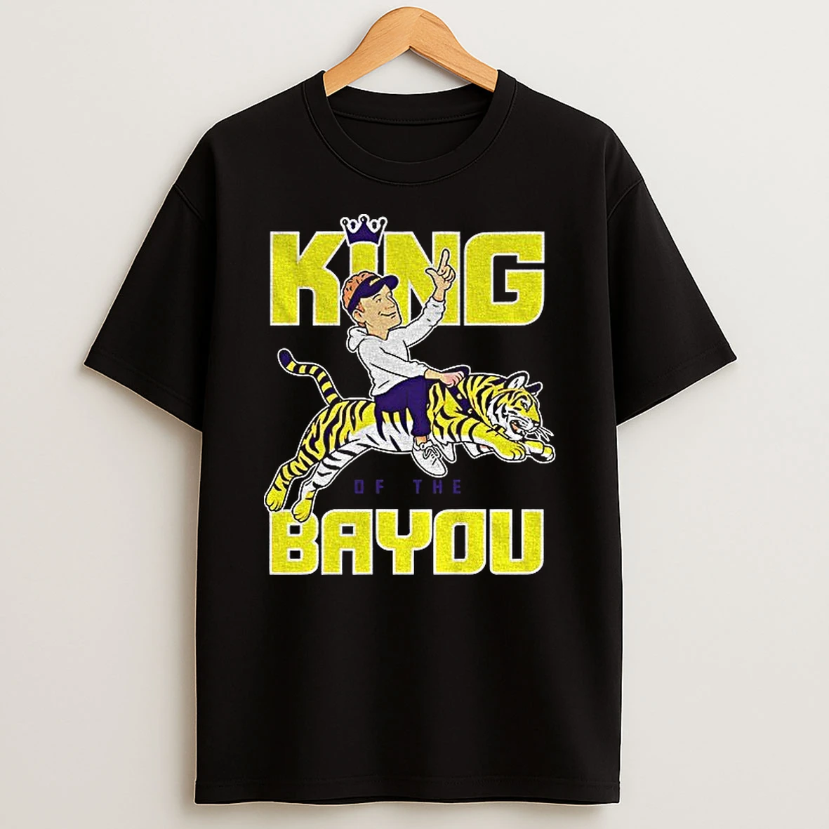 Lane Kiffin King Of The Bayou Lsu Tigers Football 2025 T Shirt