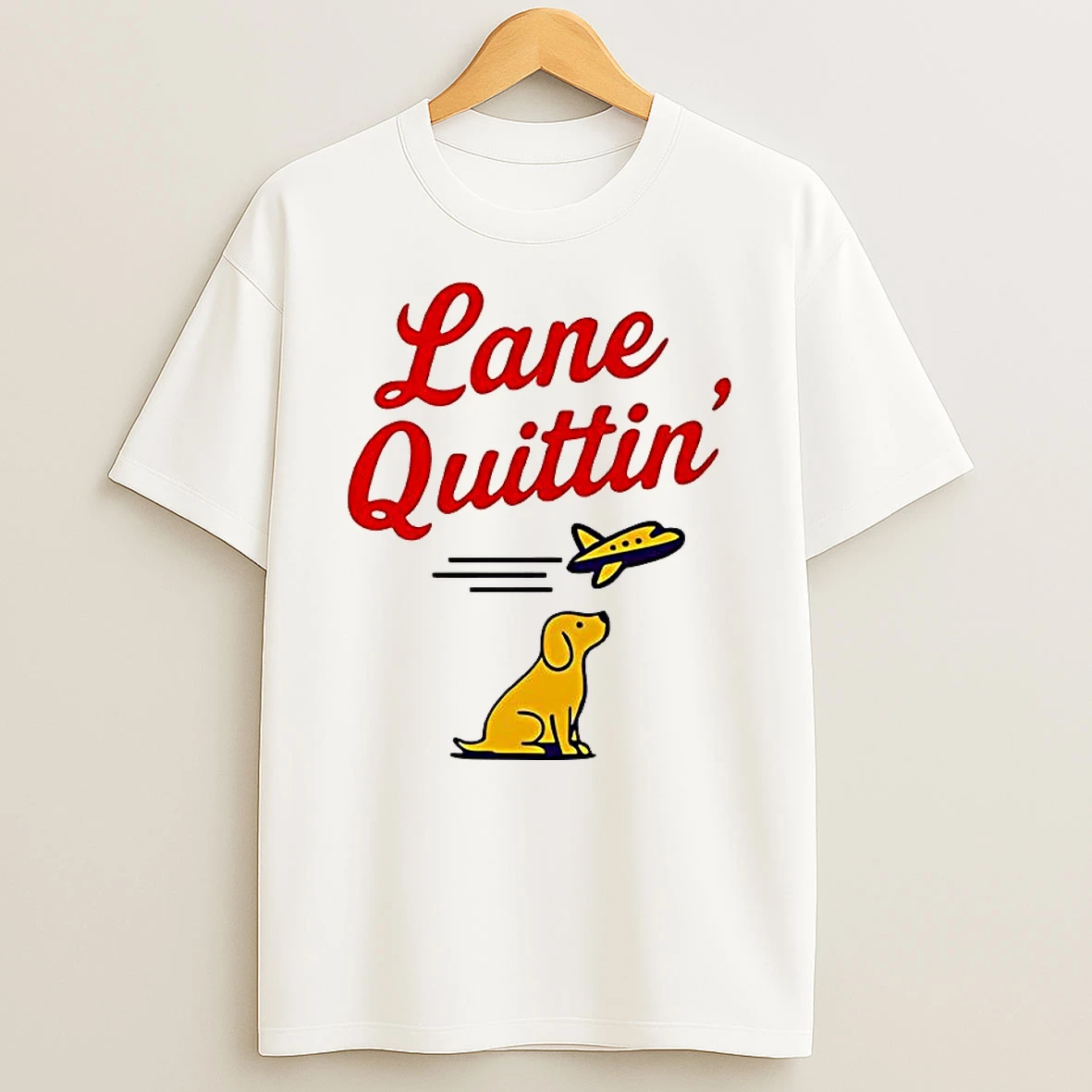 Lane Quittin Lane Kiffin Football Coach Dog And Plane T Shirt