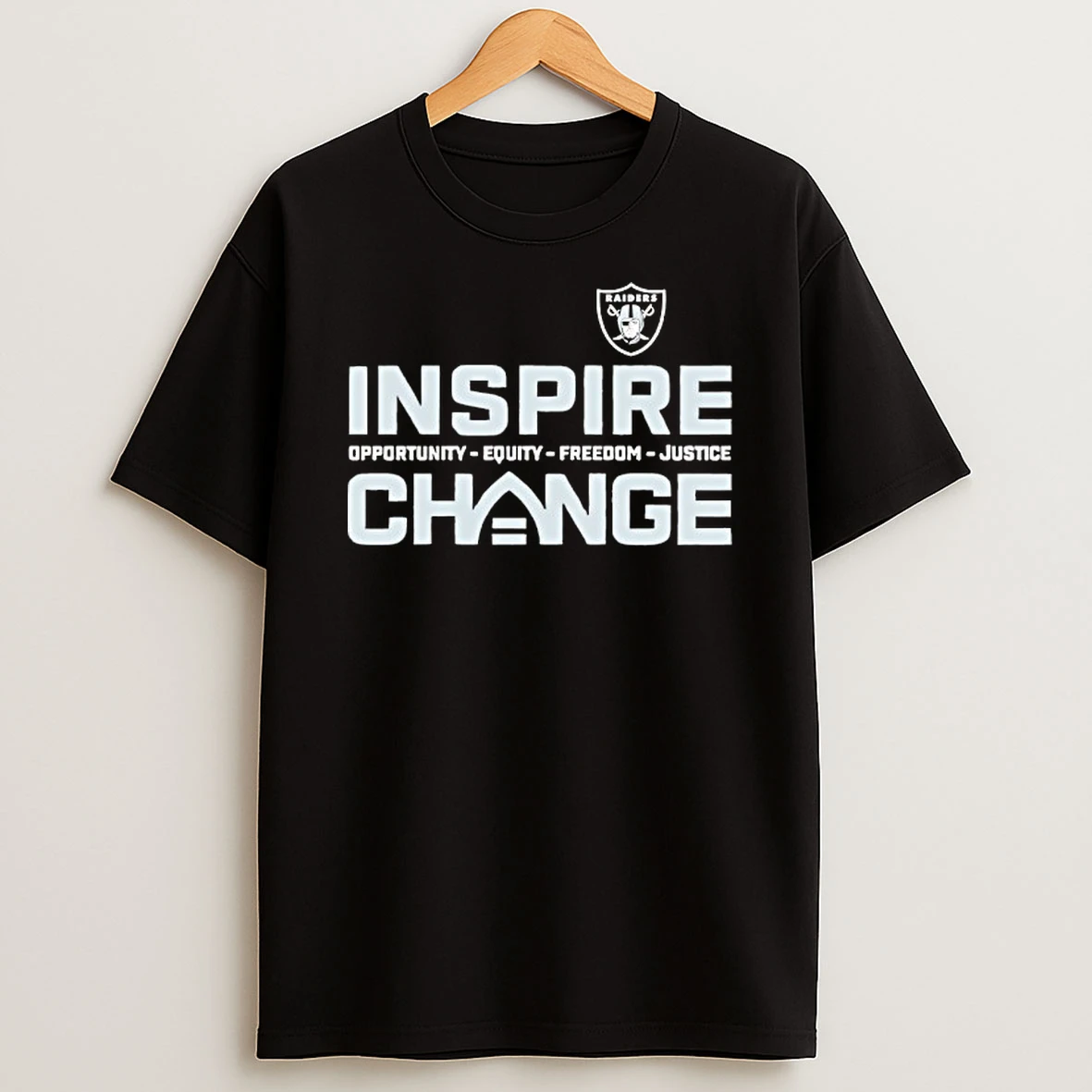Las Vegas Raiders Inspire Change Opportunity Equity Freedom Justice T Shirt
