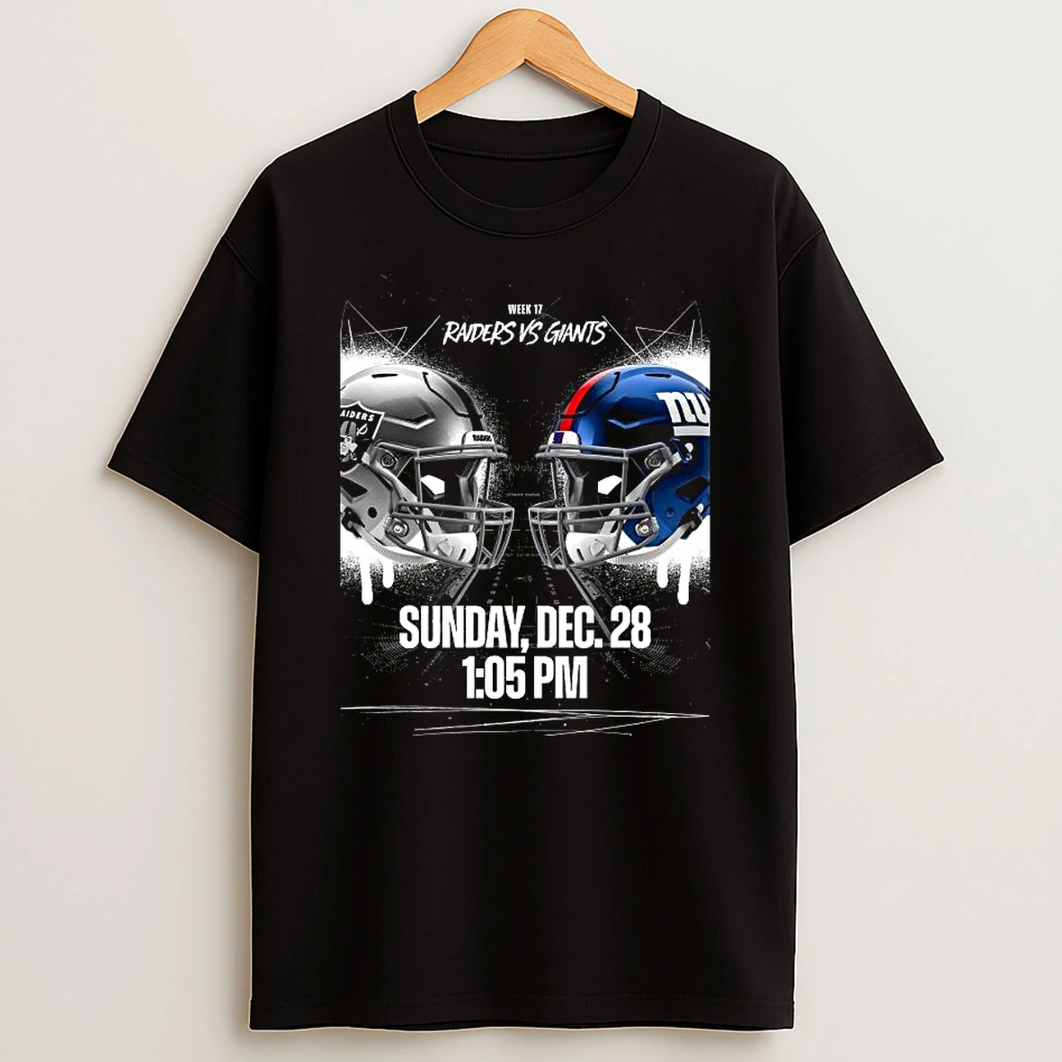 Las Vegas Raiders Vs New York Giants Week 17 Dec 28 2025 Gameday T Shirt