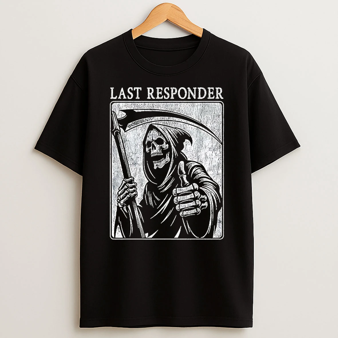 Last Responder Grim Reaper T Shirt