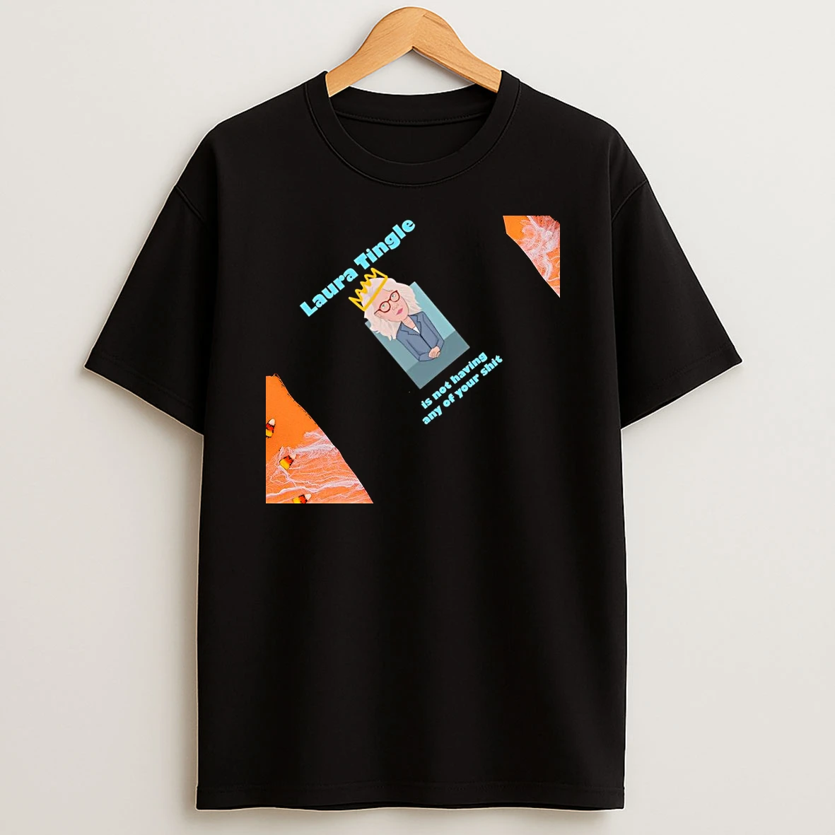 Laura Tingle Is Not Having Any Of Your Shit Caricature Womens T Shirt