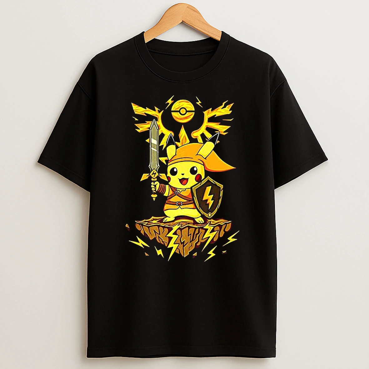 Legend Of Electric Pikachu Pokemon X The Legend Of Zelda T Shirt